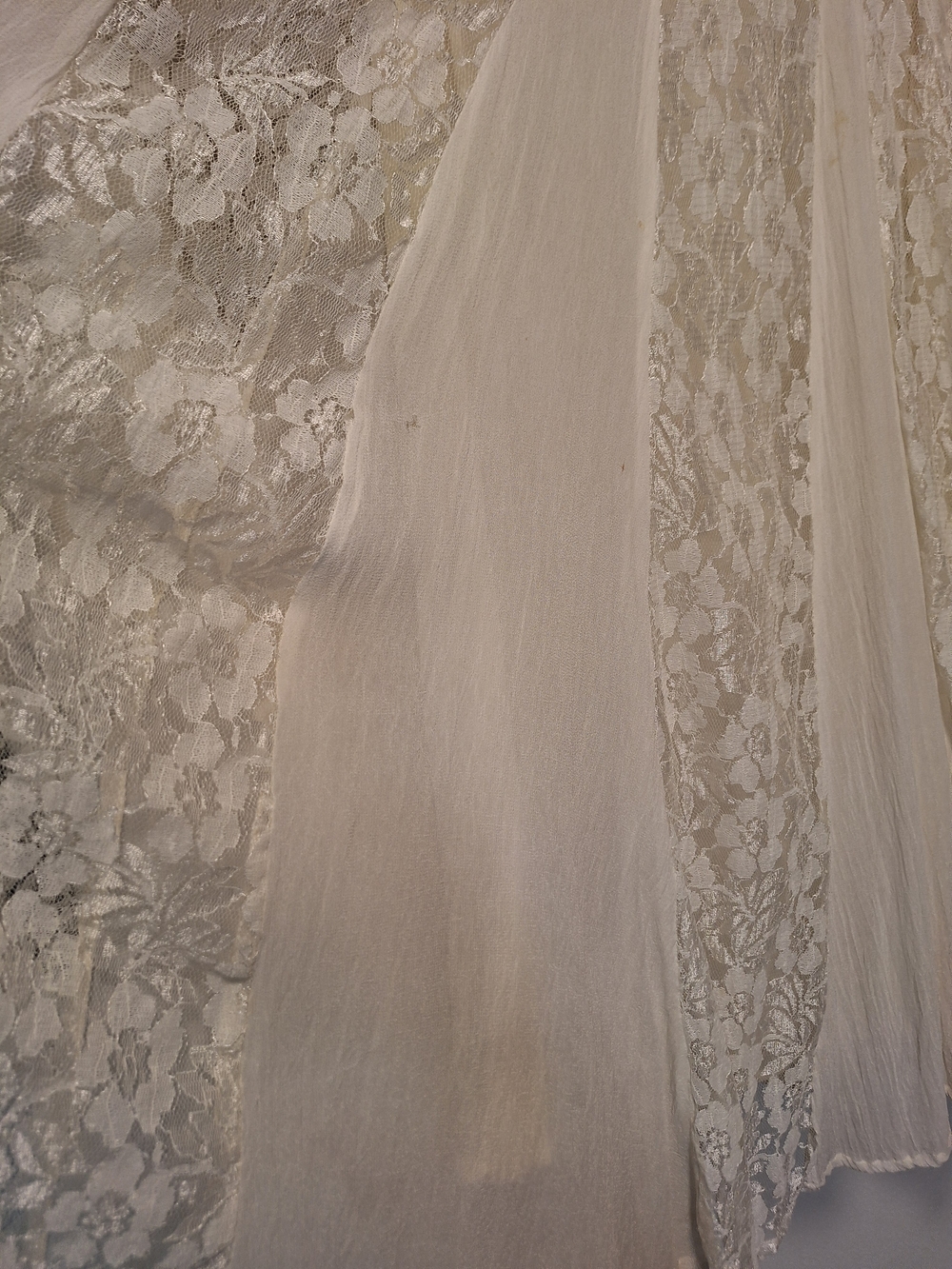 Vintage-Inspired Lace Wedding Dress | Ivory Boho Bridal Maxi | Flowing A-Line - Picture 8 of 8